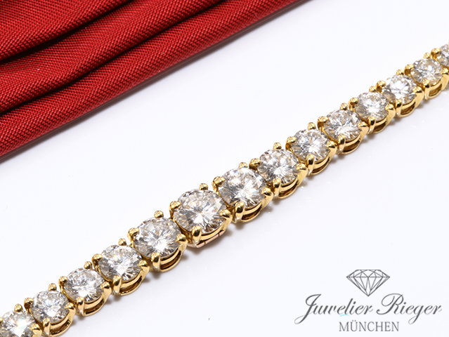 Bild 3 der Galerie: Cartier Collier Riviere Gelbgold 750 Diamanten ca. 13 ct. Brillanten Gold Kette
