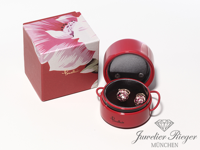 Bild 5 der Galerie: Pomellato Ohrringe Harem Gelbgold & Rosegold 750 Rhodolithe Gold Ohrhänger