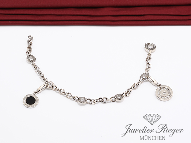 Bild 4 der Galerie: Bulgari Bvlgari Armband mit Charms Weissgold 750 Onyx Bettelarmband Gold