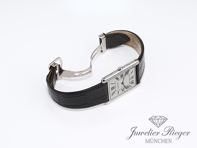 Bild 5 der Galerie: Cartier Tank Louis XL Weissgold 750 Diamanten 2020 WT200006 Handaufzug Gold