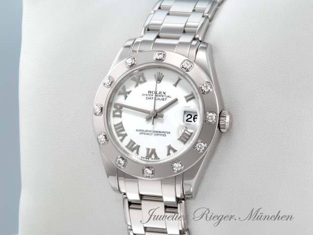 Bild 3 der Galerie: Rolex Pearlmaster 34 81319 2011 Weissgold 750 Diamanten Automatik Medium Gold
