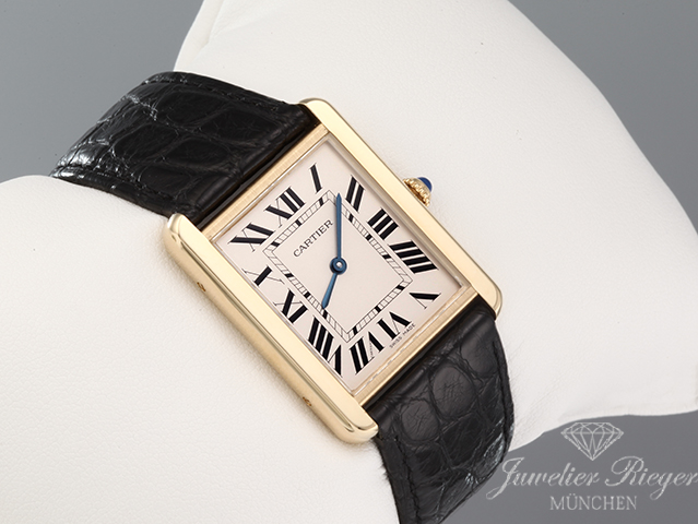 Bild 3 der Galerie: Cartier Tank Solo Großes Modell Edelstahl Gelbgold 750 W5200004 2020 Stahl Gold