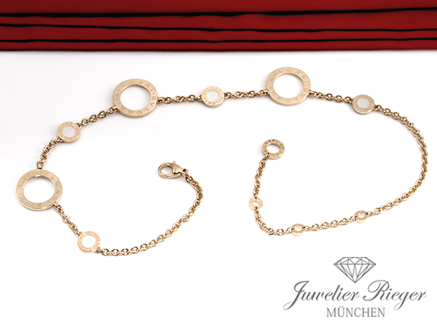 Bild 4 der Galerie: Bulgari Collier Bvlgari Gelbgold 750 Perlmutt Halskette Gold