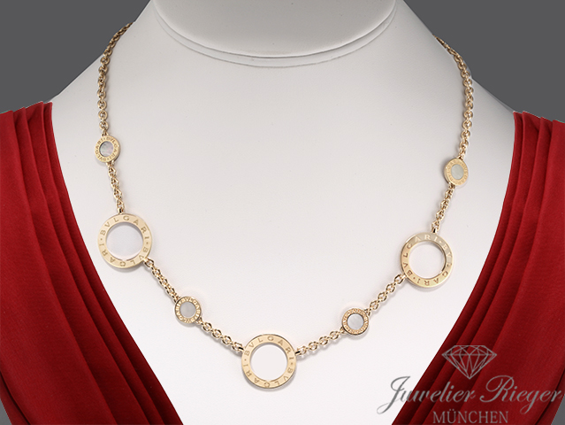Bild 1 der Galerie: Bulgari Collier Bvlgari Gelbgold 750 Perlmutt Halskette Gold