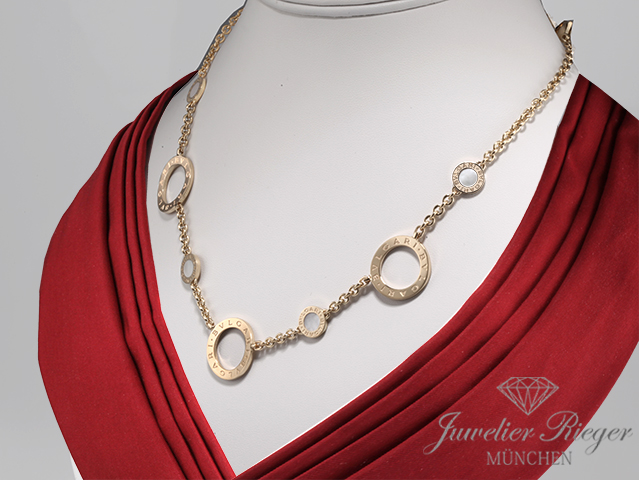 Bild 2 der Galerie: Bulgari Collier Bvlgari Gelbgold 750 Perlmutt Halskette Gold