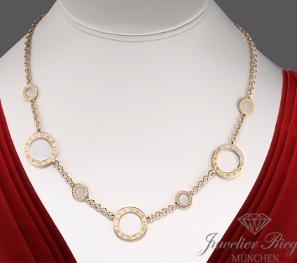 . Bulgari Collier Bvlgari Gelbgold 750 Perlmutt Halskette Gold