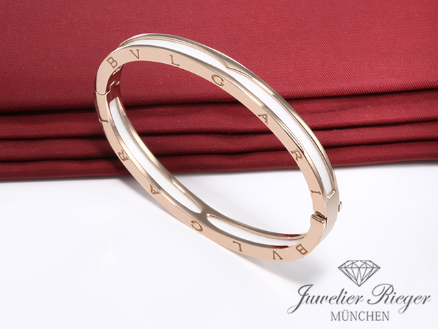 Bild 3 der Galerie: Bulgari Armreif B-Zero 1 Gr S Rosegold 750 weisse Keramik 351410 Bvlgari