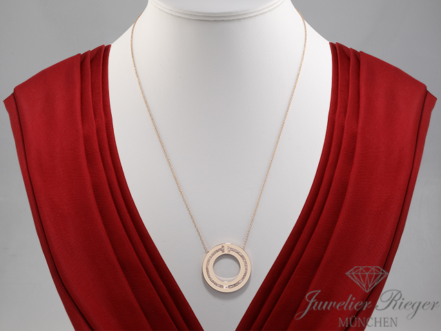 Bild 1 der Galerie: Tiffany & Co. Collier T Circle Rosegold 750 Diamanten 0,36 ct. Kette Gold