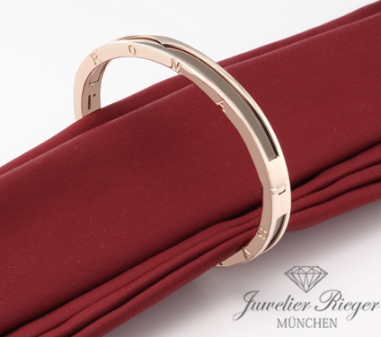 . Bulgari Armreif B-Zero 1 Gr S Rosegold 750 braunes Cermet Bvlgari Gold