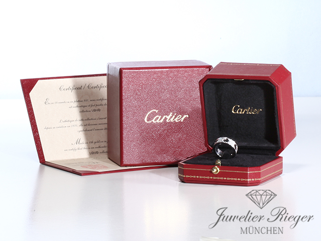 Bild 6 der Galerie: Cartier Ring Love Weissgold 750 Keramik Diamanten Größe 51 Gold B4207652