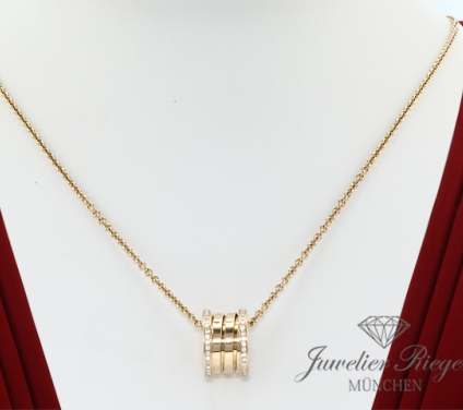 . Bulgari Collier B-Zero 1 Gelbgold 750 Diamanten Brillanten 350055 Halskette Gold