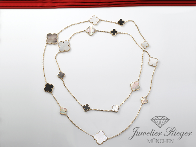 Bild 3 der Galerie: Van Cleef & Arpels Collier Magic Alhambra Gelbgold 750 Onyx Perlmutt VCARD79400