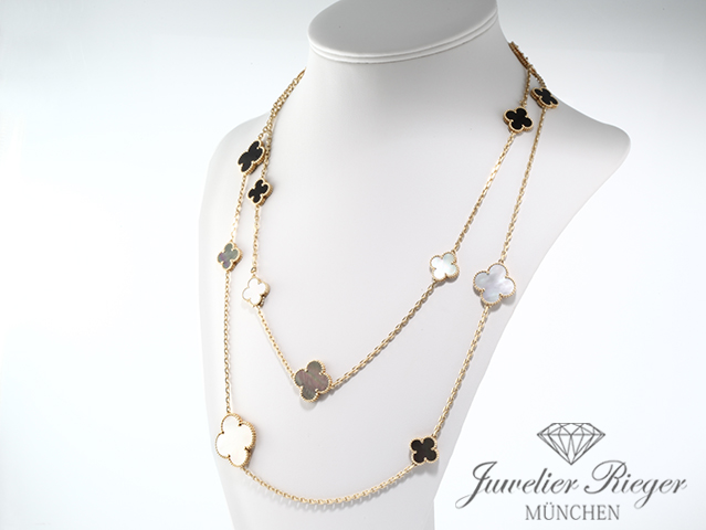 Bild 2 der Galerie: Van Cleef & Arpels Collier Magic Alhambra Gelbgold 750 Onyx Perlmutt VCARD79400