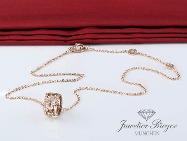 Bild 5 der Galerie: Bulgari Collier Parentesi Rosegold 750 Diamanten Brillanten Gold Kette
