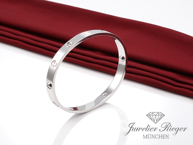 Bild 3 der Galerie: Cartier Armreif Love Weissgold 750 Größe 16 4 Diamanten Gold Damen Armband