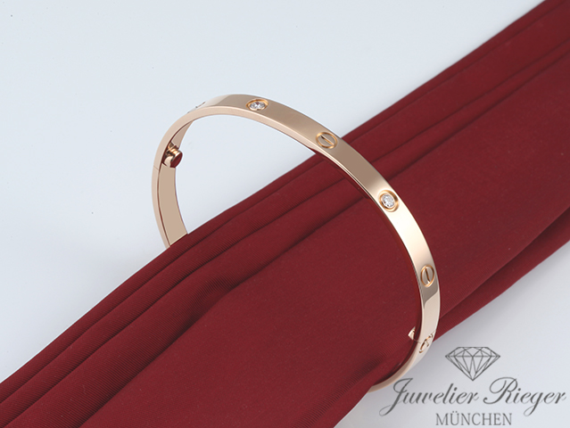 Bild 2 der Galerie: Cartier Armreif Love Rosegold 750 Größe 20 2023 Diamanten Gold Armband