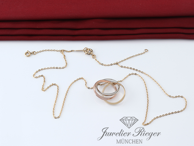 Bild 3 der Galerie: Cartier Kette & Ring Trinity Gelbgold Rosegold Weissgold 750 Gold Halskette