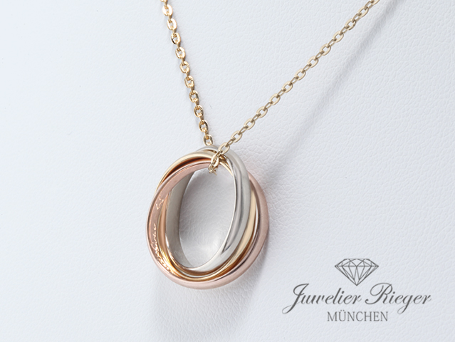 Bild 1 der Galerie: Cartier Kette & Ring Trinity Gelbgold Rosegold Weissgold 750 Gold Halskette