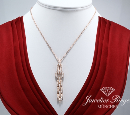 . Cartier Collier Agrave Anhänger Rosegold 750 Diamanten N7424320 Gold