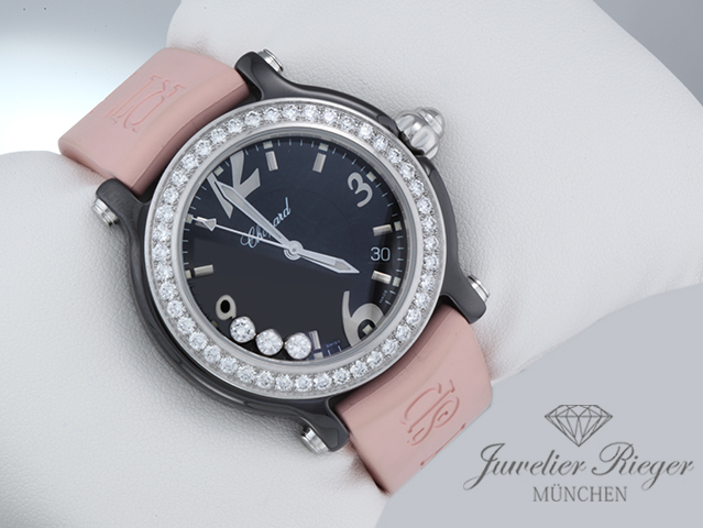 Bild 1 der Galerie: Chopard Happy Sport Limited Edition schwarze Keramik 288507 Diamanten Diamonds Chopard-Service: Juli 2026