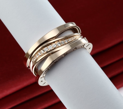 . Bvlgari Ring B-Zero 1 Legend Rosegold 750 Diamanten Gr 51 2018 Bulgari Damen
