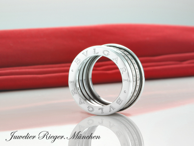 Bild 3 der Galerie: Bulgari Ring B-Zero 1 4-Band Weissgold 750 Diamanten Gr 52 Gold Brillanten
