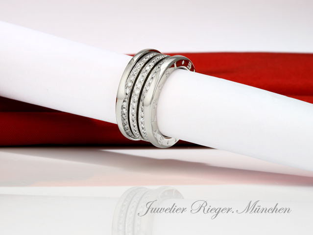 Bild 5 der Galerie: Bulgari Ring B-Zero 1 4-Band Weissgold 750 Diamanten Gr 52 Gold Brillanten