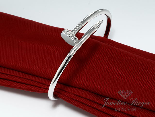 Bild 5 der Galerie: Cartier Armreif Juste un Clou Weissgold 750 Diamanten Gr 17 2024 B6048717 Gold