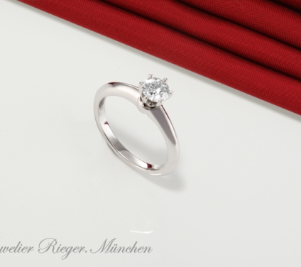 . Tiffany & Co. Setting Ring Platin 950 Diamant 0,45 ct Gr. 51,5 Platinum Solitär