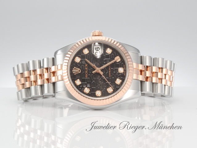 Bild 4 der Galerie: Rolex Datejust 31 mm 178271 Edelstahl Rosegold 750 Diamanten Gold Stahl