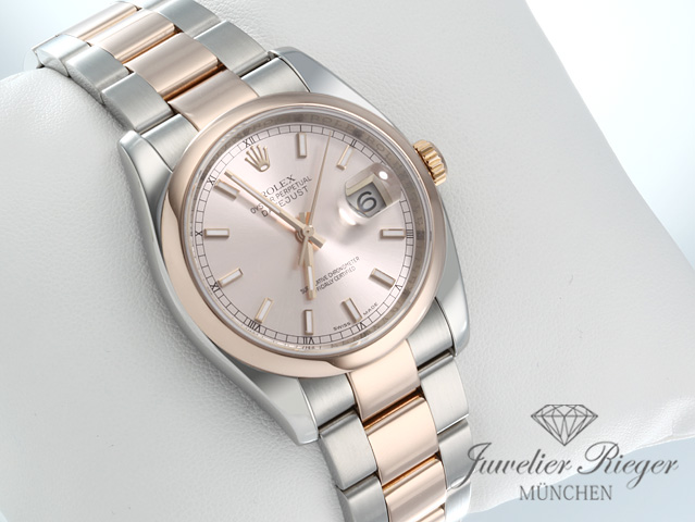 Bild 2 der Galerie: Rolex Datejust 36 mm 116201 Stahl Rosegold 750 Automatik Rotgold Gold