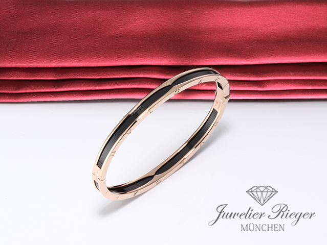 Bild 3 der Galerie: Bulgari Armreif B-Zero 1 Gr L Rosegold 750 schwarze Keramik 351419 Bvlgari Gold