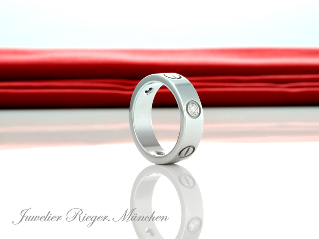 Bild 1 der Galerie: Cartier Ring Love Weissgold 750 3 Diamanten Brillanten Größe 50 Gold