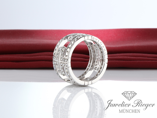 Bild 4 der Galerie: Bulgari Ring Parentesi Weissgold 750 Gr. 57 Diamanten ca. 1,50 ct. Gold