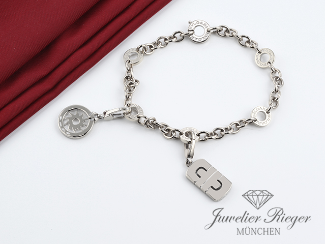 Bild 4 der Galerie: Bulgari Bvlgari Armband mit Charms Weissgold 750 Diamanten Tondo Sonne Gold