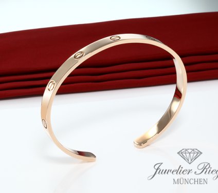 . Cartier Armreif Love Offen Roségold 750 Größe 16 2015 Gold Armband