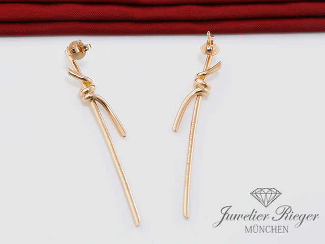 Bild 4 der Galerie: Tiffany & Co. Ohrringe Knot Rosegold 750 Diamanten Brillanten Gold Ohrstecker