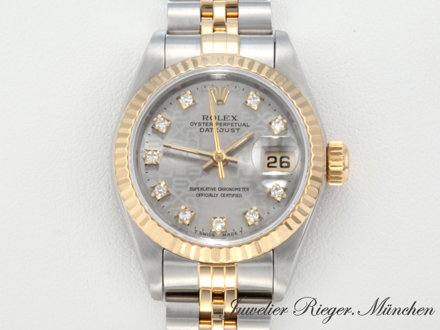 Rolex Lady Datejust Edelstahl Gelbgold 750 Diamanten Automatik Gold Stahl Damen Rolex Lady Datejust Edelstahl Gelbgold 750 Diamanten Automatik Gold Stahl Damen