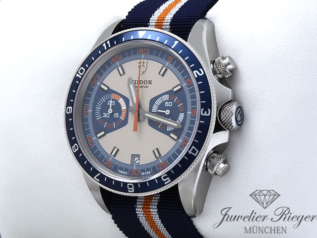 Bild 2 der Galerie: Tudor Heritage Chrono Blue 70330B 2022 Edelstahl Automatik Stahl Chronograph