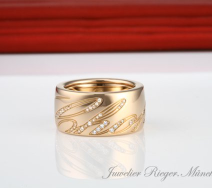 . Chopard Ring Chopardissimo Rosegold 750 Diamanten Brillanten Gr. 56 826580 Gold