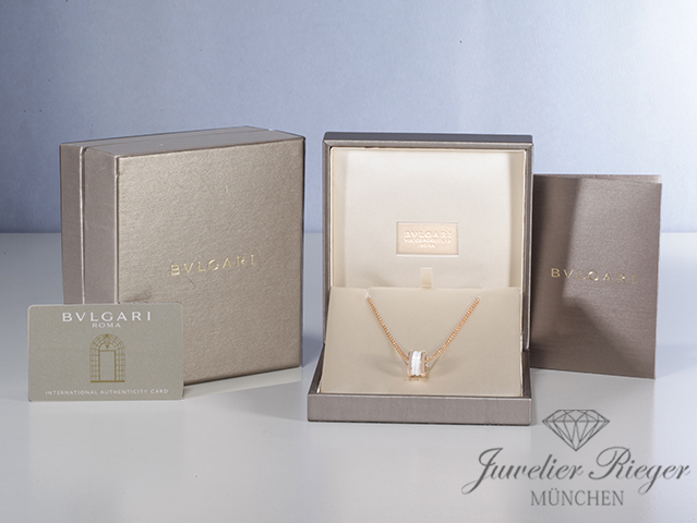 Bild 4 der Galerie: Bulgari Collier B-Zero 1 Rosegold 750 weisse Keramik 2020 346082 Halskette Gold