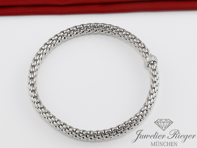 Bild 3 der Galerie: Fope Flex`it Vendome Armband Weissgold 750 Diamanten Gr. M 56002BX Gold