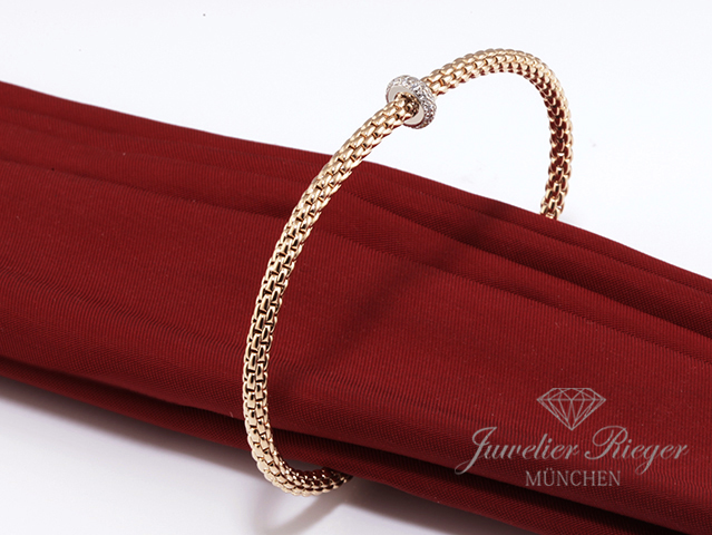 Bild 2 der Galerie: Fope Flex`it Armband Rosegold & Weissgold 750 Diamanten Gr. L 74508BX Gold