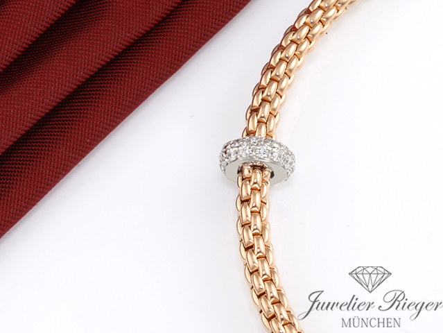 Bild 4 der Galerie: Fope Flex`it Armband Rosegold & Weissgold 750 Diamanten Gr. L 74508BX Gold