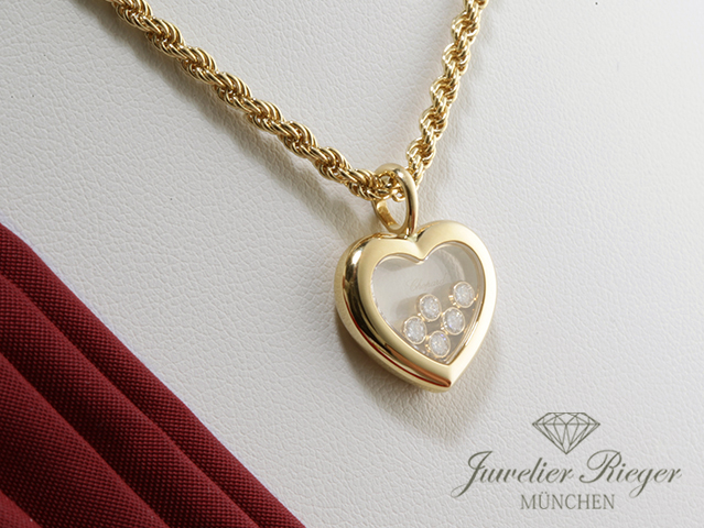 Bild 2 der Galerie: Chopard Collier Happy Diamonds Herz Gelbgold 750 79/4612 Diamanten Gold