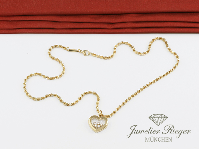 Bild 5 der Galerie: Chopard Collier Happy Diamonds Herz Gelbgold 750 79/4612 Diamanten Gold